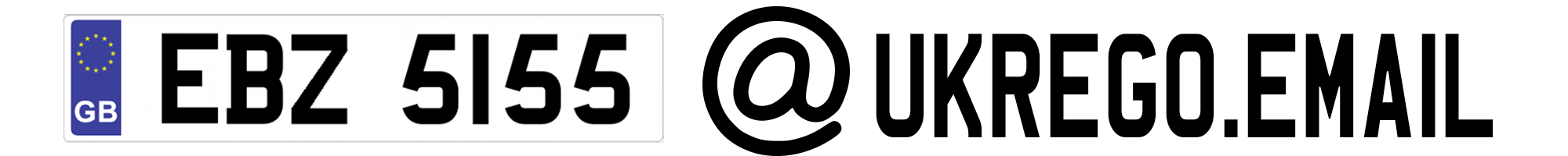 UK registration plate at email